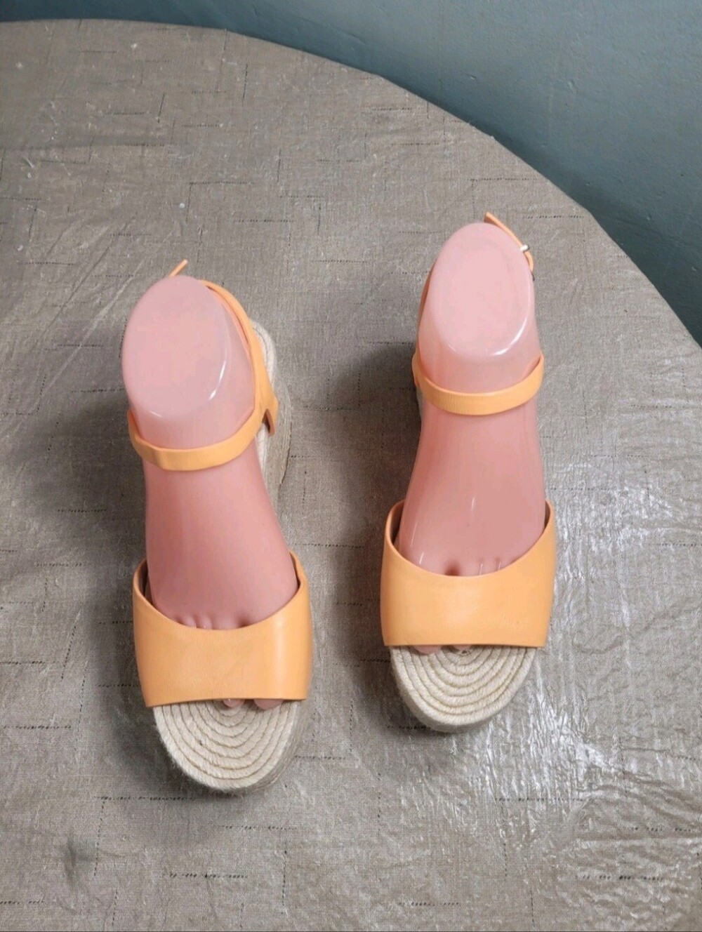 Antonio Melani Women's Size 7.5 M Espadrille Wedge Sandals Orange Peach 59 - Picture 7 of 12